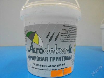 Лот: 2567545. Фото: 1. грунтовка акриловая акродекор... Краски, лаки, растворитель