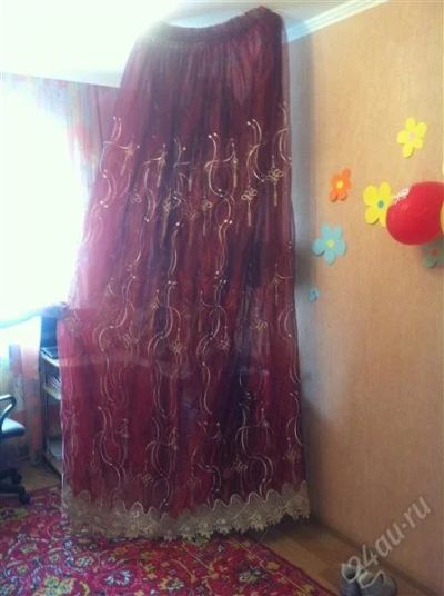 Лот: 2626690. Фото: 1. Красивые, готовые шторы (органза... Шторы, тюль