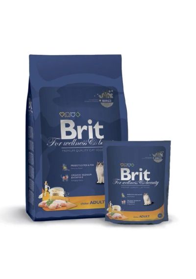 Лот: 5110712. Фото: 1. Корм Brit Premium Adult Chicken... Корма