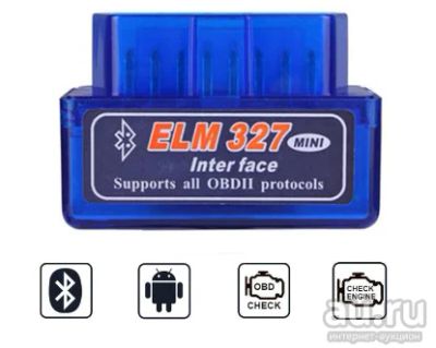 Лот: 13269435. Фото: 1. Bluetooth OBD 2 ELM 327 версия... Диагностическое оборудование, измерительный инструмент