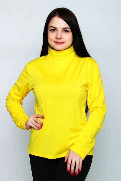 Лот: 8286981. Фото: 1. Водолазка желтая на флисе, разм... Футболки, топы и майки