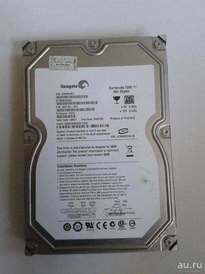 Лот: 8205662. Фото: 1. Нерабочий жесткий диск 500 гб. Жёсткие диски (HDD)