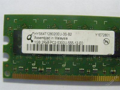 Лот: 1396277. Фото: 1. DDR2 5300 667MHz 1024MB / 1GB. Оперативная память