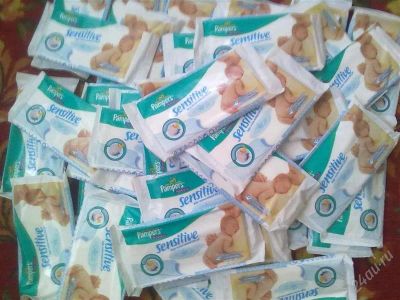 Лот: 1152610. Фото: 1. Pampers Sensitive Влажные салфетки. Детская гигиена