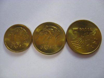 Лот: 6700253. Фото: 1. Польша. 1, 2 и 5 грошей 2007 года... Европа
