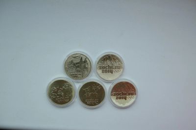 Лот: 4678885. Фото: 1. Набор Позолоты Сочи.5 монет.С... Россия после 1991 года