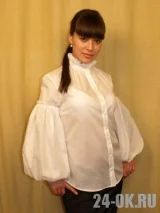 Лот: 7225205. Фото: 1. Батистовая блузка. Блузы, рубашки, водолазки