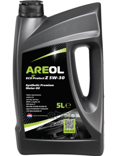 Лот: 21967297. Фото: 1. AREOL Areol Eco Protect Z 5W30... Электрооборудование