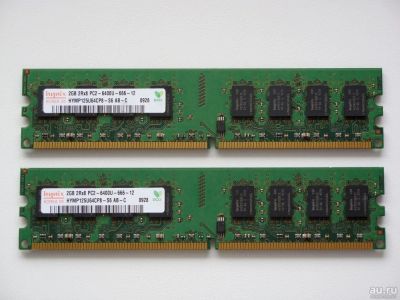 Лот: 12660435. Фото: 1. 4Gb (2Gb x 2) Hynix DDR2 800 Mhz... Оперативная память