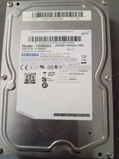 Лот: 25621730. Фото: 1. Диск 500гб. Жёсткие диски (HDD)