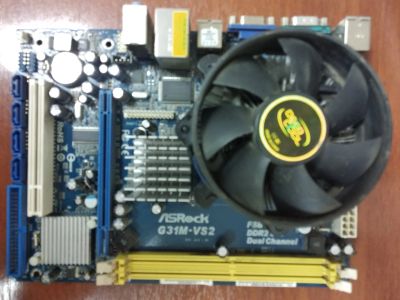 Лот: 16700663. Фото: 1. 775 сокет Материнская плата ASRock... Комплекты запчастей