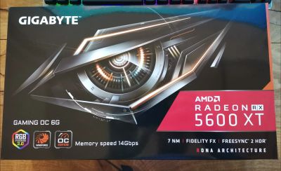Лот: 17334578. Фото: 1. Видеокарта Gigabyte RX 5600 XT... Видеокарты