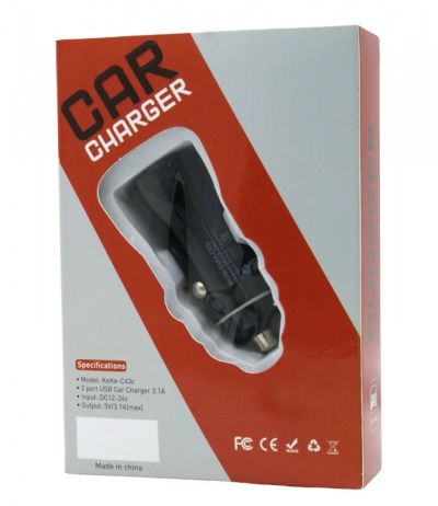 Лот: 16275493. Фото: 1. АЗУ USB x 2 3.1A Keke-C43c (12-24V... Зарядные устройства, блоки питания, адаптеры сетевые для смартфонов