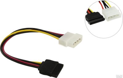 Лот: 13678723. Фото: 1. Переходник питания Molex to SATA... Шлейфы, кабели, переходники