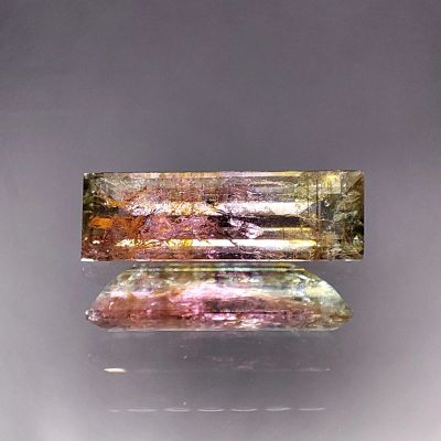 Лот: 21346802. Фото: 1. 4.37 ct. Турмалин арбузный, багет... Драгоценные и поделочные камни