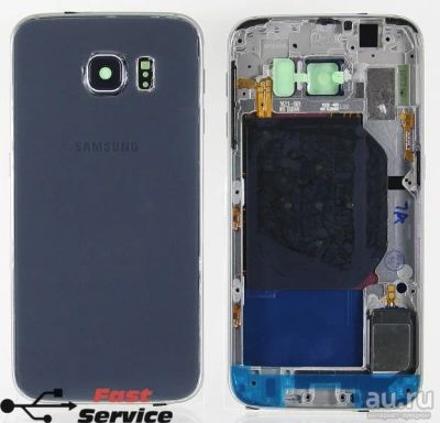 Лот: 10200434. Фото: 1. Корпус Samsung G920F (S6) Синий. Корпуса, клавиатуры, кнопки