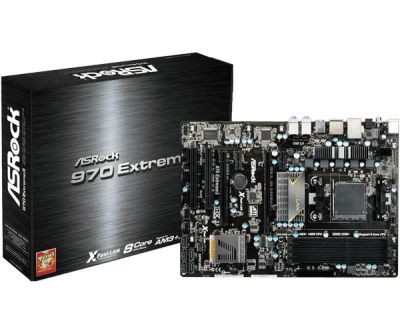 Лот: 21994629. Фото: 1. Материнка + проц. - ASRock 970... Комплекты запчастей