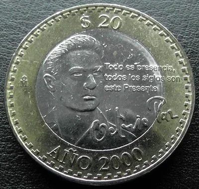 Лот: 11550675. Фото: 1. Мексика монета 20 песо 2000 год... Америка