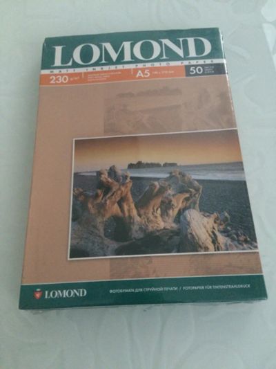 Лот: 7698949. Фото: 1. Бумага Lomond Матовая 10x15см. Бумага