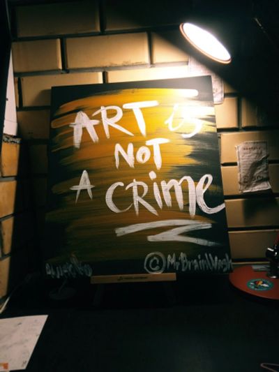 Лот: 14558863. Фото: 1. Картина "Art is not a crime". Картины, рисунки