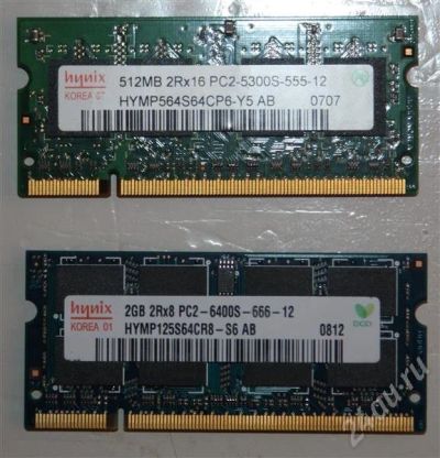 Лот: 550129. Фото: 1. DDR2 Hynix 512MB 2Rx16 PC2-5300S-555-12... Оперативная память