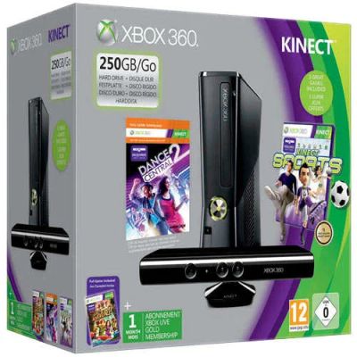 Лот: 4207903. Фото: 1. Xbox 360 Slim новый черный матовый... Игровые приставки, консоли
