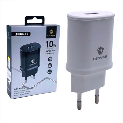 Лот: 22148178. Фото: 1. СЗУ LENYES LCH075-EU 1USB 10W... Зарядные устройства, блоки питания, адаптеры сетевые для смартфонов
