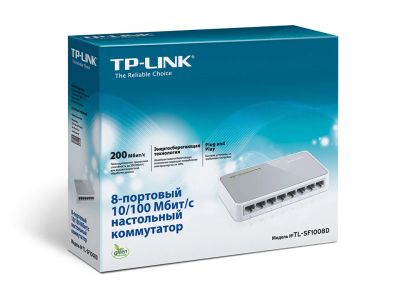 Лот: 10927005. Фото: 1. коммутатор TP LINK TL-SF1008D. Коммутаторы