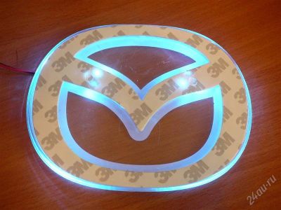 Лот: 1764314. Фото: 1. LED логотип Mazda 2/ Mazda 3 синий... Детали тюнинга