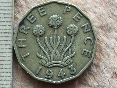 Лот: 8401383. Фото: 1. Монета 3 пенс три Великобритания... Великобритания и острова