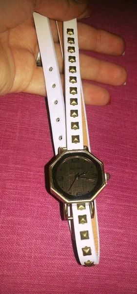 Лот: 3289396. Фото: 1. Часы на длинном ремешке! белые... Оригинальные наручные часы