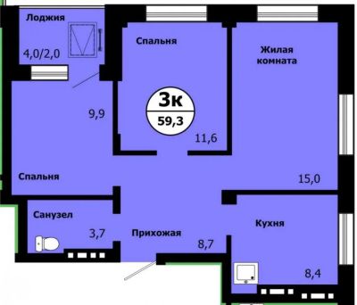 Лот: 21216493. Фото: 1. Продажа Квартира Красноярск, Лесников... Квартиры, студии