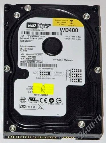 Лот: 148375. Фото: 1. HDD WesternDigital 40Gb. Жёсткие диски (HDD)