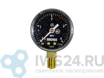 Лот: 12990394. Фото: 1. Манометр REDIUS 4 МПа. Редукторы, вентили, манометры