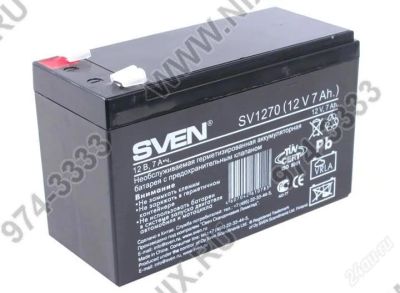 Лот: 2421908. Фото: 1. Аккумуляторная батарея SVEN SV1270... ИБП, аккумуляторы для ИБП