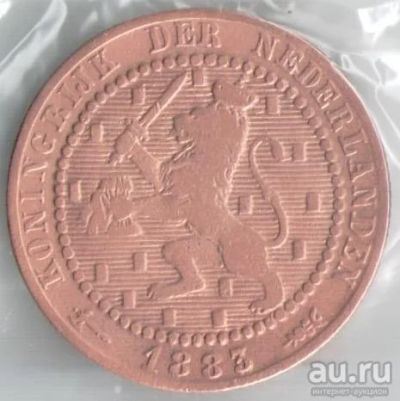 Лот: 14480405. Фото: 1. Нидерланды Голландия 1 цент 1883... Европа