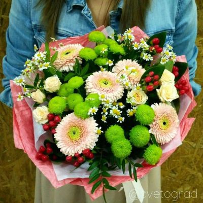 Лот: 6954720. Фото: 1. Букет № 387 Доставка цветов в... Свежие цветы