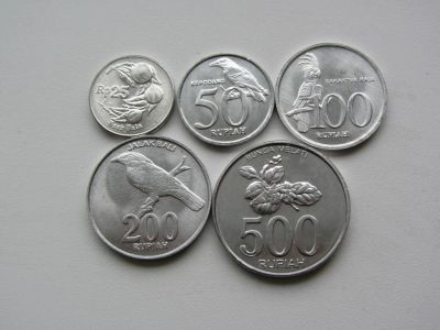 Лот: 4864687. Фото: 1. Индонезия набор из 5 монет 1996-2003... Азия