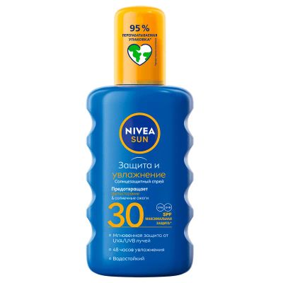 Лот: 25315867. Фото: 1. Nivea Защита и увлажнение Спрей... Лекарства