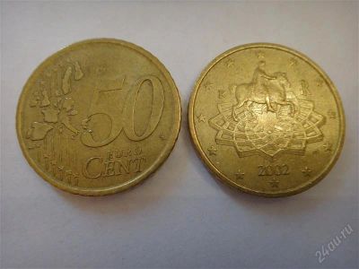 Лот: 2154212. Фото: 1. ЕС Италия 50 евро центов 2002... Европа