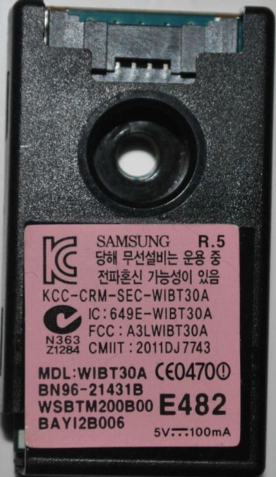 Лот: 18821421. Фото: 1. Samsung Bluetooth модуль WIBT30A... Запчасти для телевизоров, видеотехники, аудиотехники