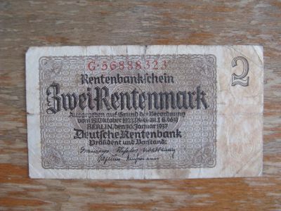 Лот: 15685528. Фото: 1. Германия 2 рентенмарки 1937 года... Германия и Австрия