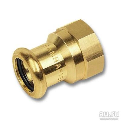 Лот: 15835868. Фото: 1. Муфта медная пресс ВР35*11/2 Sanha. Фитинги, подводка