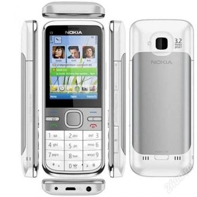 Лот: 1301593. Фото: 1. Nokia C5-00 White. Смартфоны