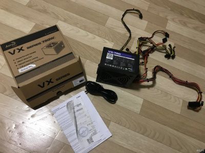 Лот: 13332535. Фото: 1. Блок питания AeroCool VX750w с... Корпуса, блоки питания
