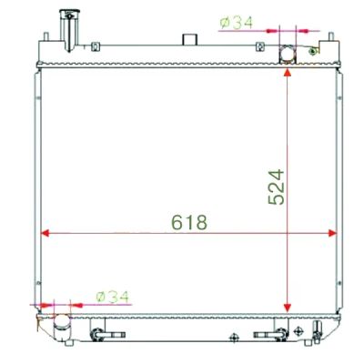 Лот: 3697363. Фото: 1. Радиатор toyota hiace regius/granvia... Двигатель и элементы двигателя