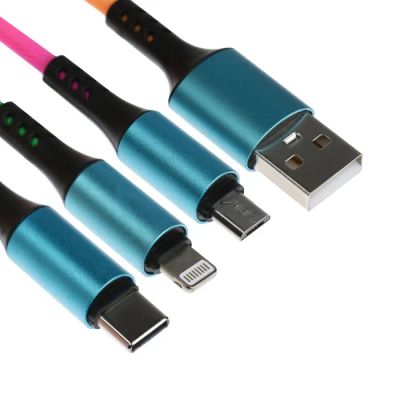 Лот: 25616045. Фото: 1. Кабель брелок 3 в 1, MicroUSB... Чехлы, коврики, оплетки руля