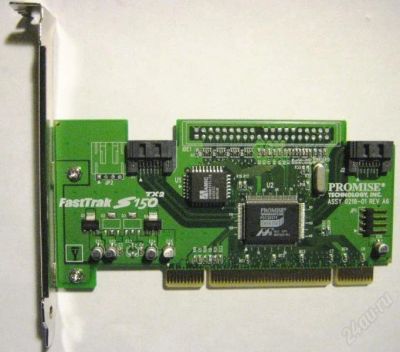 Лот: 131259. Фото: 1. PCI SATA RAID controller Promise... Платы расширения, контроллеры, доп. порты