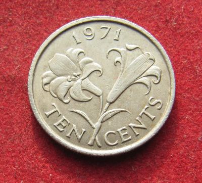 Лот: 19975411. Фото: 1. Бермуды 10 центов, 1971 г. Америка