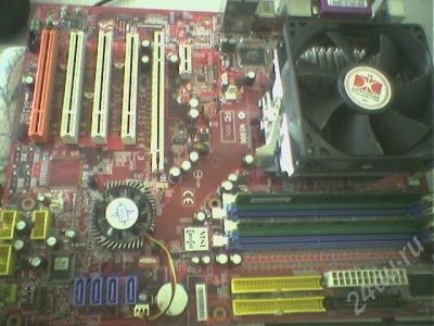 Лот: 356778. Фото: 1. мать + проц Athlon-64 (3000... Компьютеры в сборе